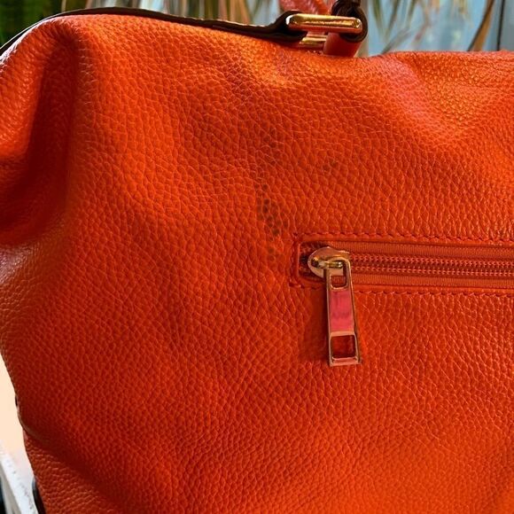 Ora Delphine Orange and Gold leather Purse - Picture 9 of 12